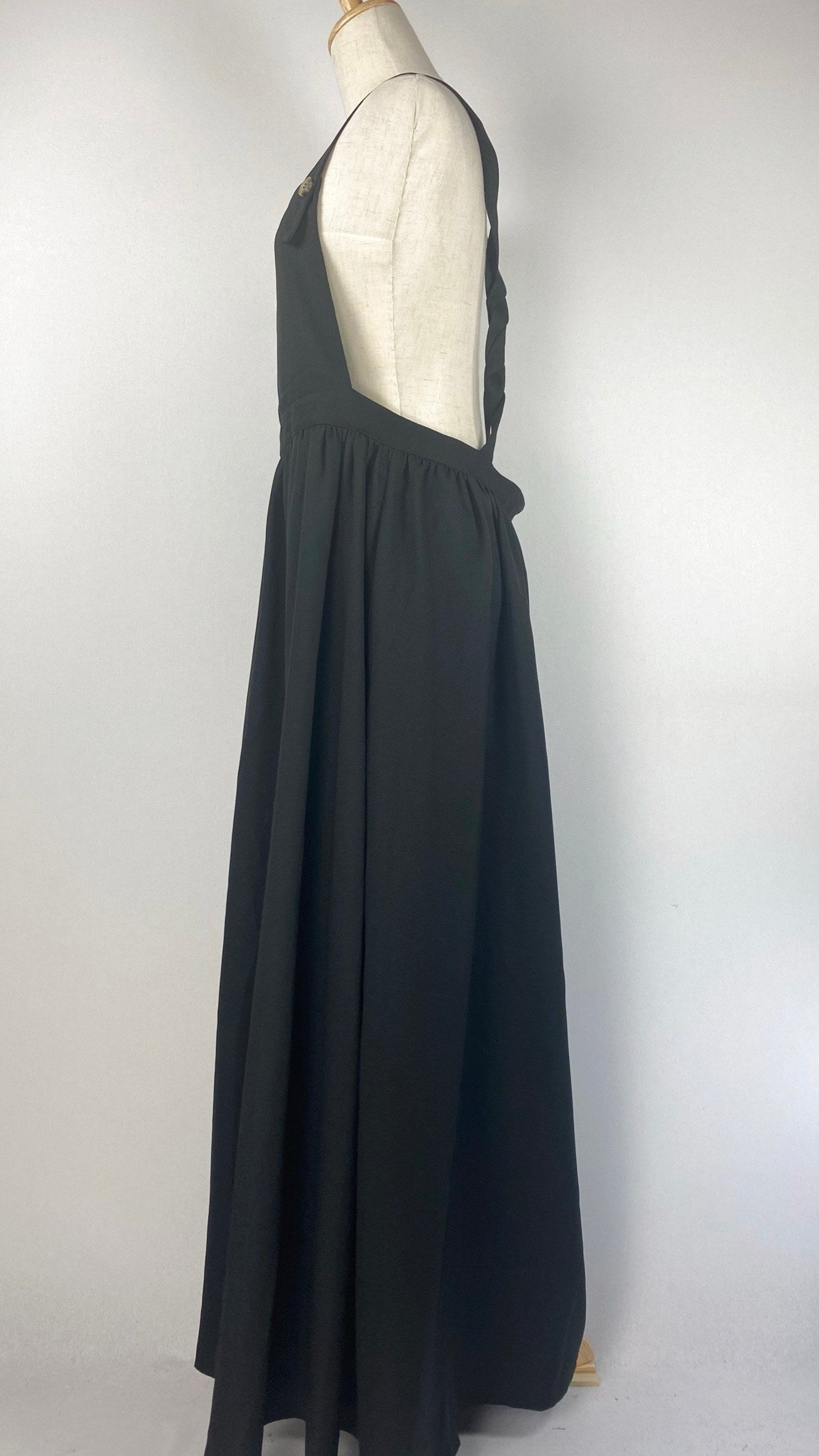 Apron Maxi Dress, Black