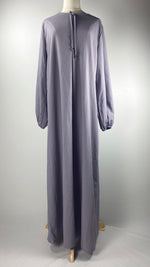 Long Sleeve A-Line Maxi Dress, Mauve