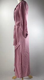 3/4 Sleeve Midi Length Open Cardigan, Pink