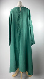 Long Sleeve Midi Length Dress Top, Green