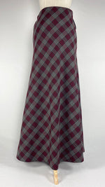 A-Line Gray Checkered Skirt
