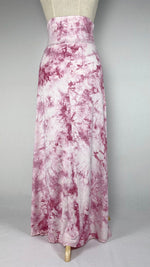 High Waist Maxi Skirt, Pink Tie Dye