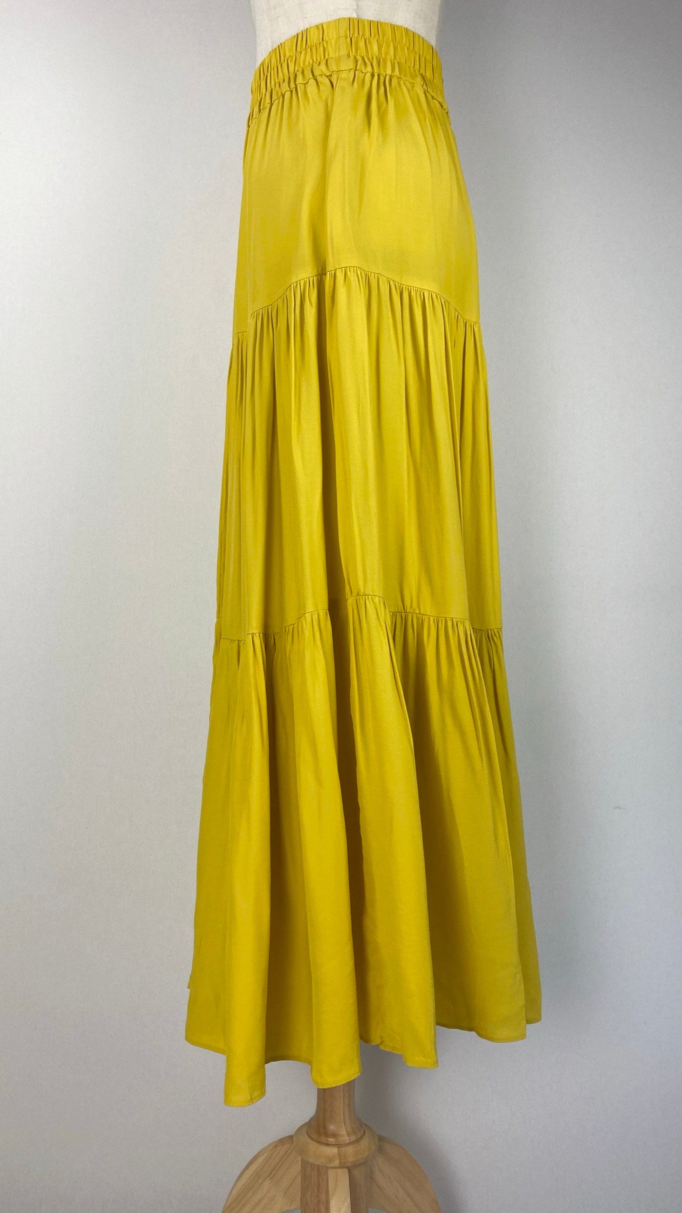 High Waist Maxi Skirt, Yellow