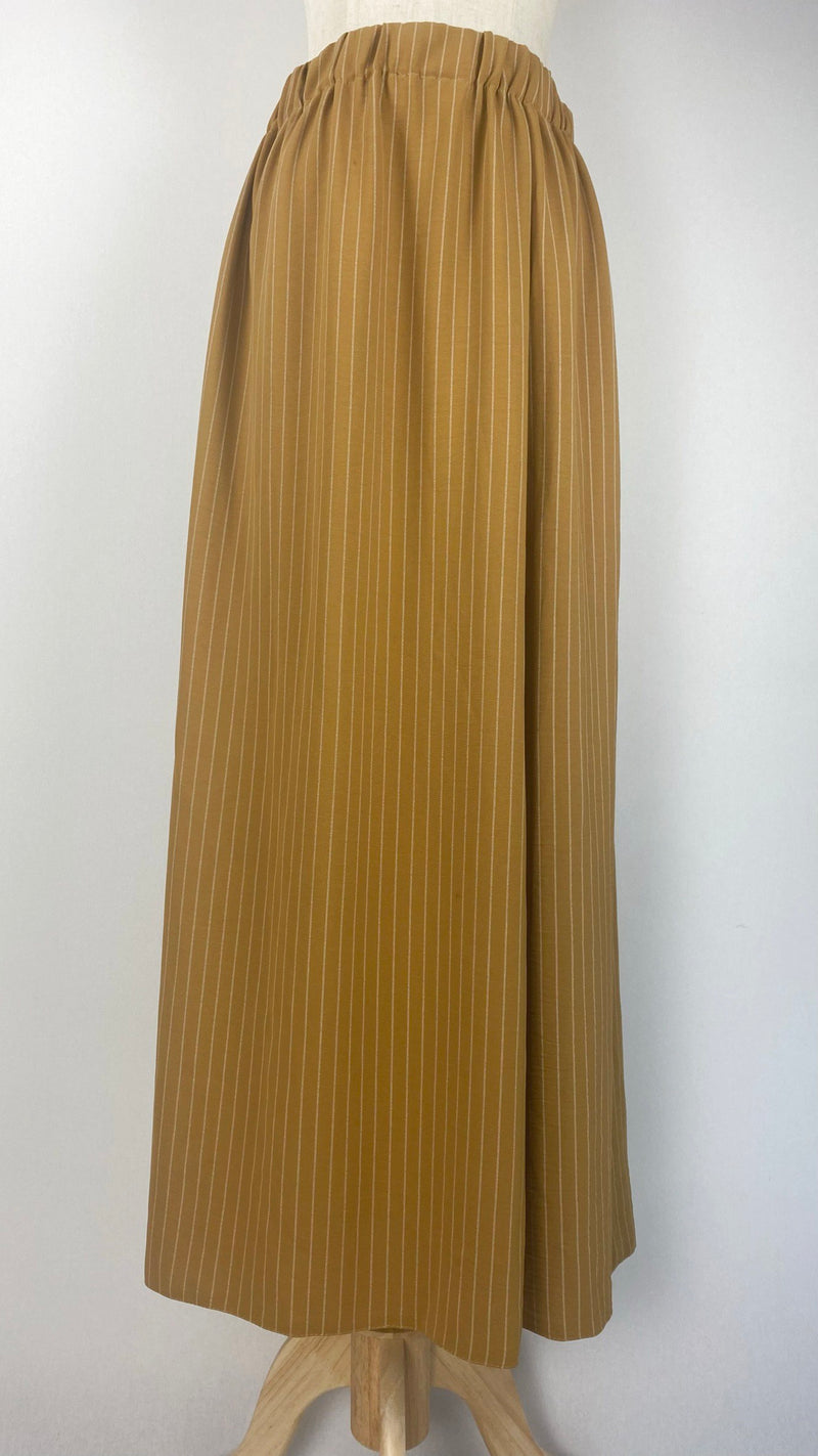 Striped Maxi Skirt, Tan