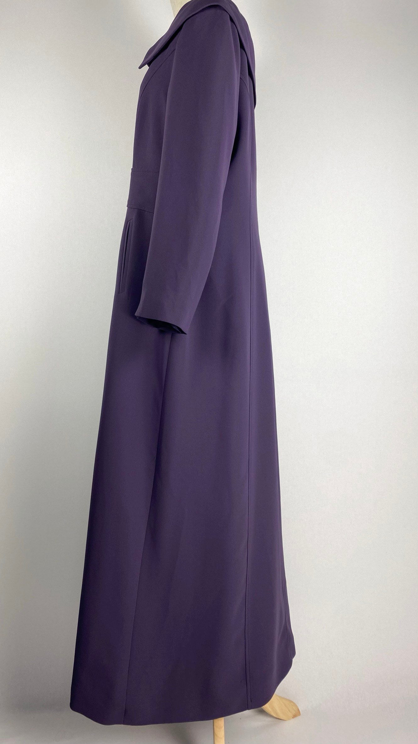 Button Up Abaya+ Jilbab, Purple