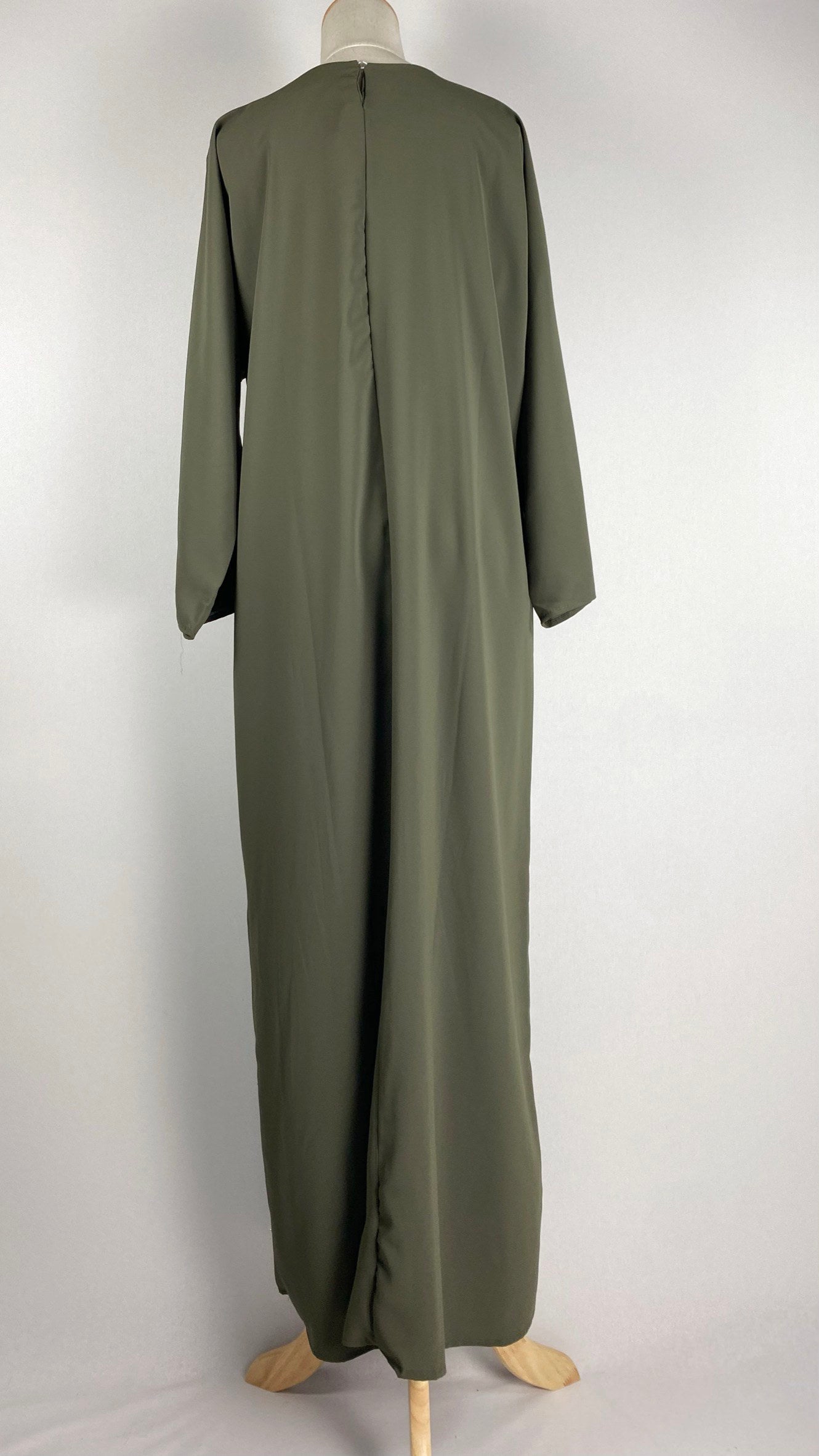 Abaya+ Dress with Pearls, Olive Green