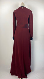 Long Sleeve Abaya+ Dress, Maroon