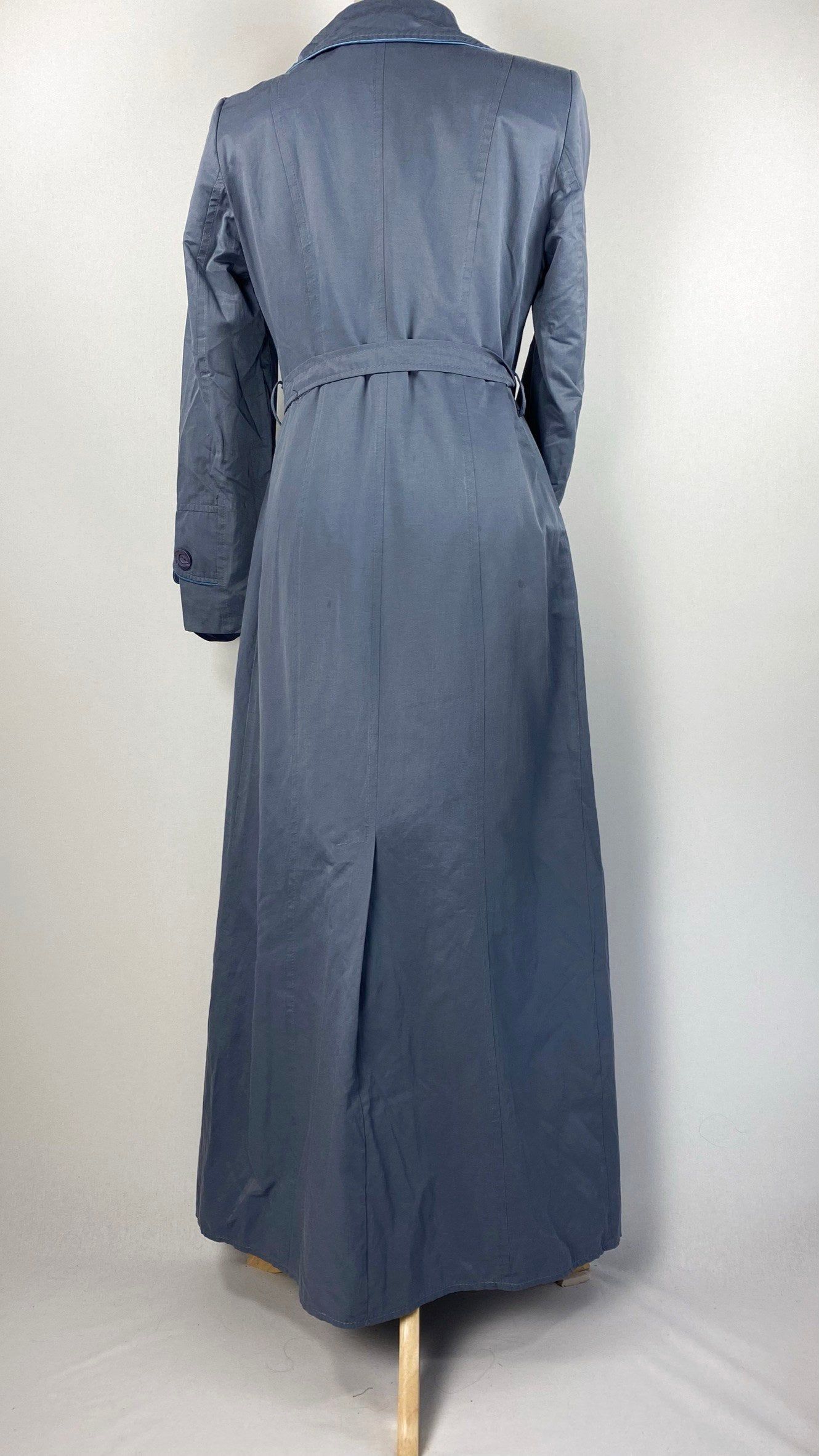 Long Sleeve Button Up Abaya+ Jilbab, Blue Gray