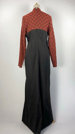 Long Sleeve Double Breasted Abaya+ Jilbab, Brown