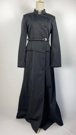 Long Sleeve Side Button Up Abaya+ Jilbab, Black