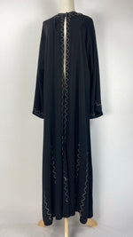 Long Sleeve Open Abaya, Black