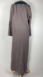 Long Sleeve Button Up Abaya+ Jilbab, Taupe