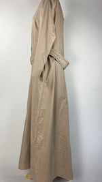 Long Sleeve Button Up Abaya+ Jilbab, Beige