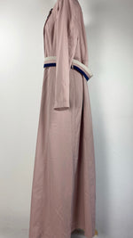 Long Sleeve Button Up Abaya+ Jilbab, Pink