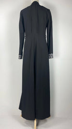 Long Sleeve Button Up Abaya+ Jilbab, Black