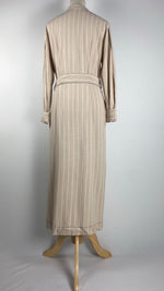 Long Sleeve Striped Maxi Dress, Beige