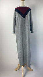 Long Sleeve Maxi Knit Dress, Gray