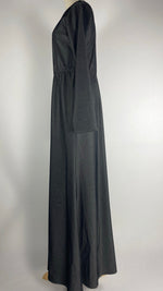 Long Sleeve Cinched Waist Maxi Dress, Gray