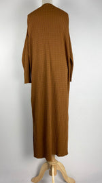 Long Sleeve Knit Maxi Sweater Dress, Brown