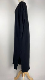 Long Sleeve Knit Maxi Sweater Dress, Black