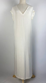 Sleeveless V-Neck Midi Dress, Ivory